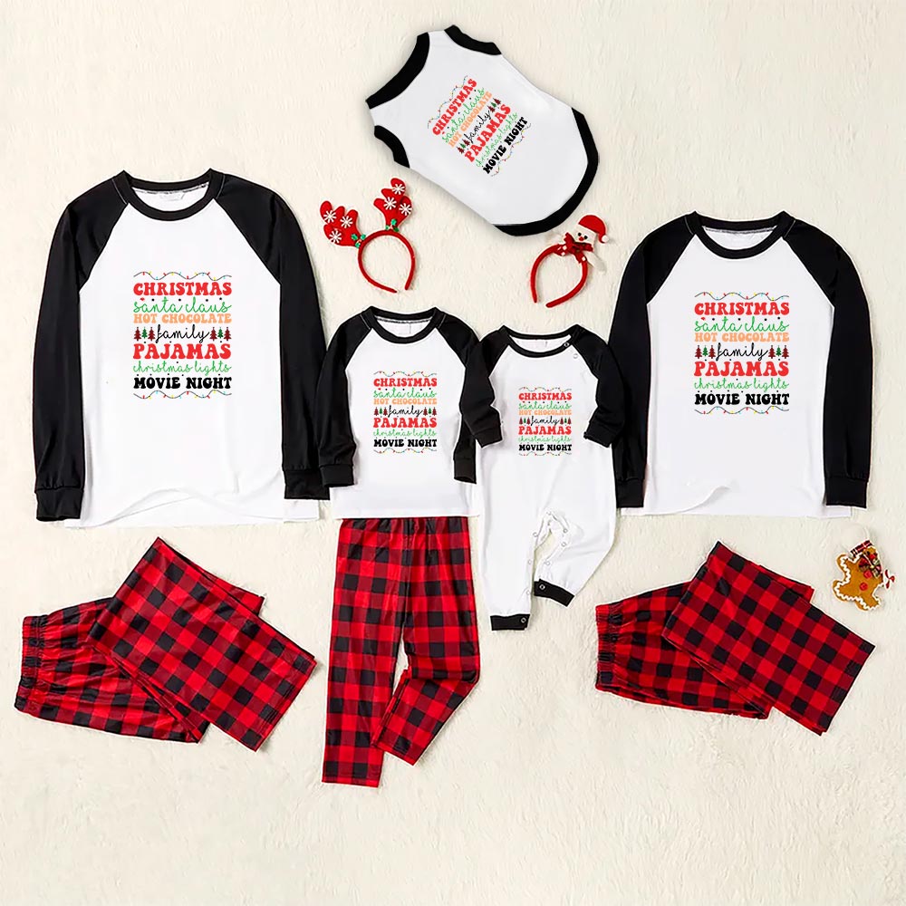 Santa Claus Hot Chocolate Family Pajamas Plaid Santa Claus Hot Chocolate Family Pajamas Plaid