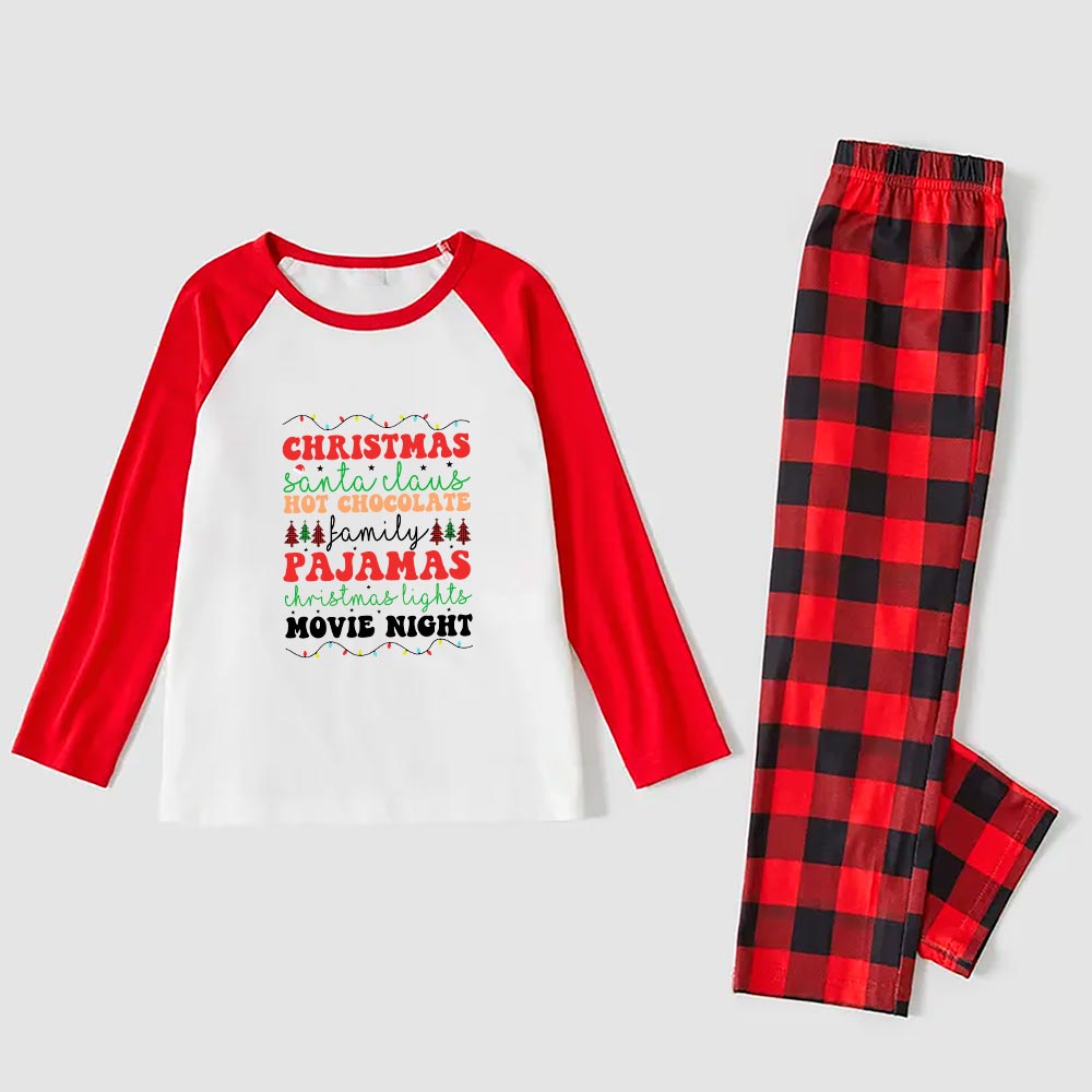 Santa Claus Hot Chocolate Family Pajamas Plaid Santa Claus Hot Chocolate Family Pajamas Plaid
