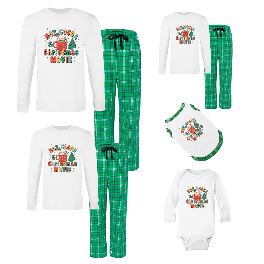 Festive Hot Cocoa Family Christmas Pjs Cotton Festive Hot Cocoa Family Christmas Pjs Cotton