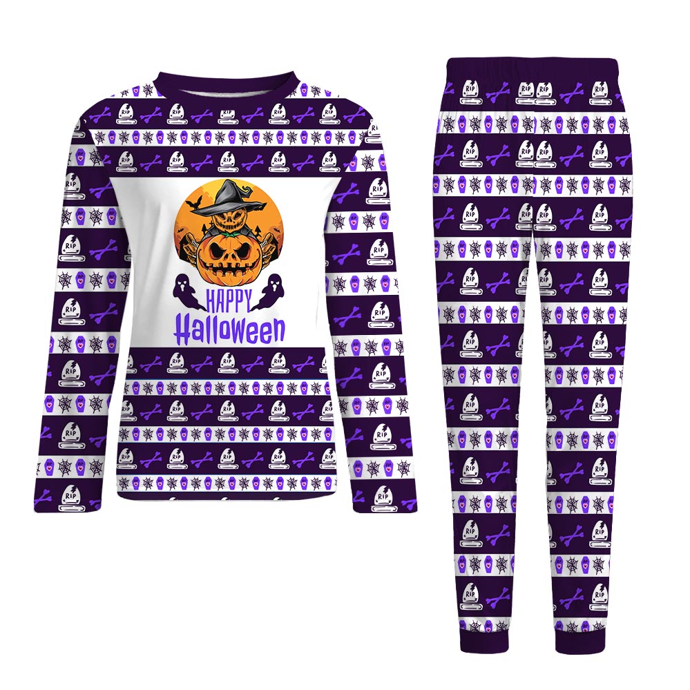 Happy Halloween Pumpkin Dog And Owner Pajamas Happy Halloween Pumpkin Dog And Owner Pajamas