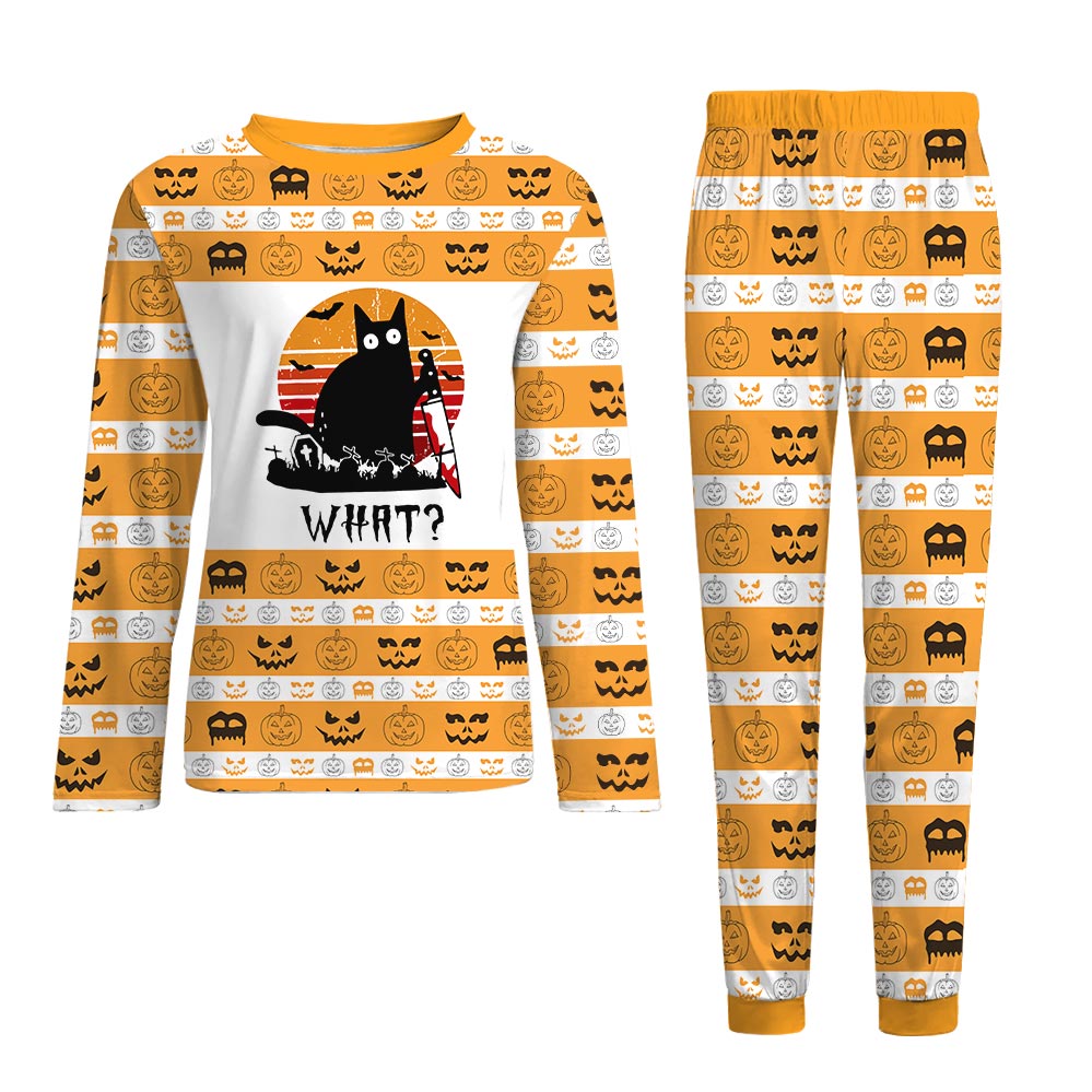 What Black Cat Dog And Owner Halloween Pajamas What Black Cat Dog And Owner Halloween Pajamas