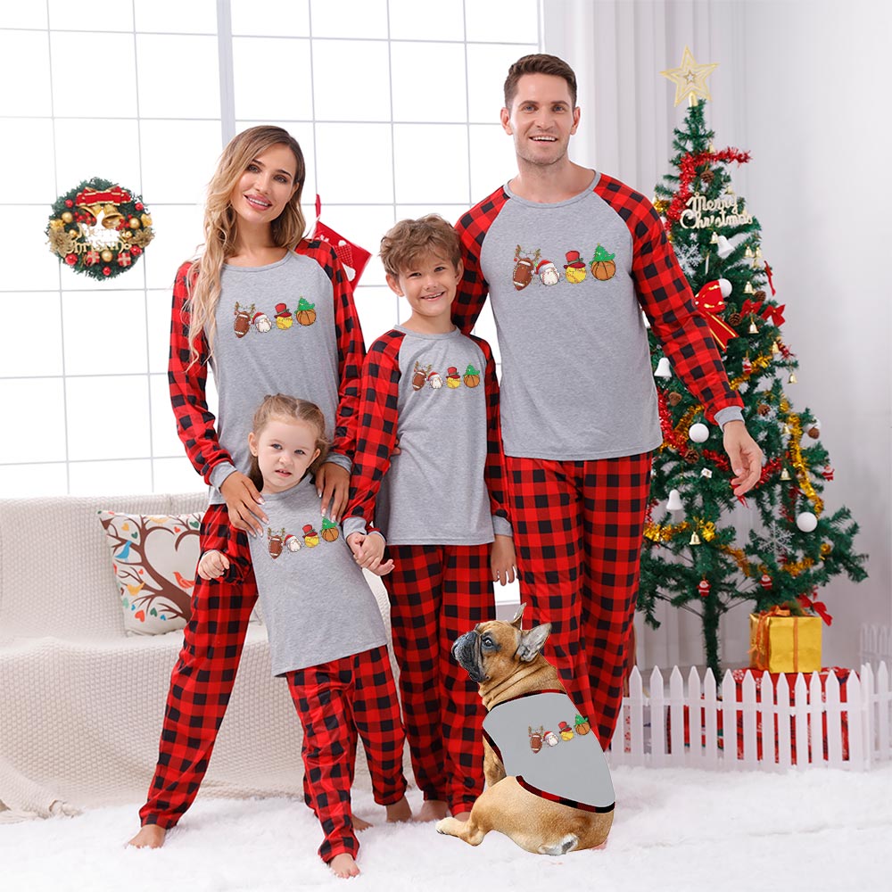 Sport Lovers Matching Family Christmas Pajamas Sport Lovers Matching Family Christmas Pajamas