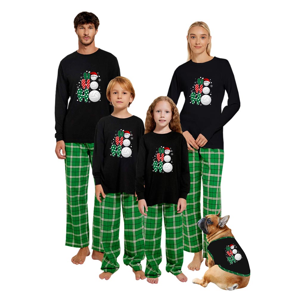 Funny Volleyball Matching Family Christmas Pjs Cotton Funny Volleyball Matching Family Christmas Pjs Cotton