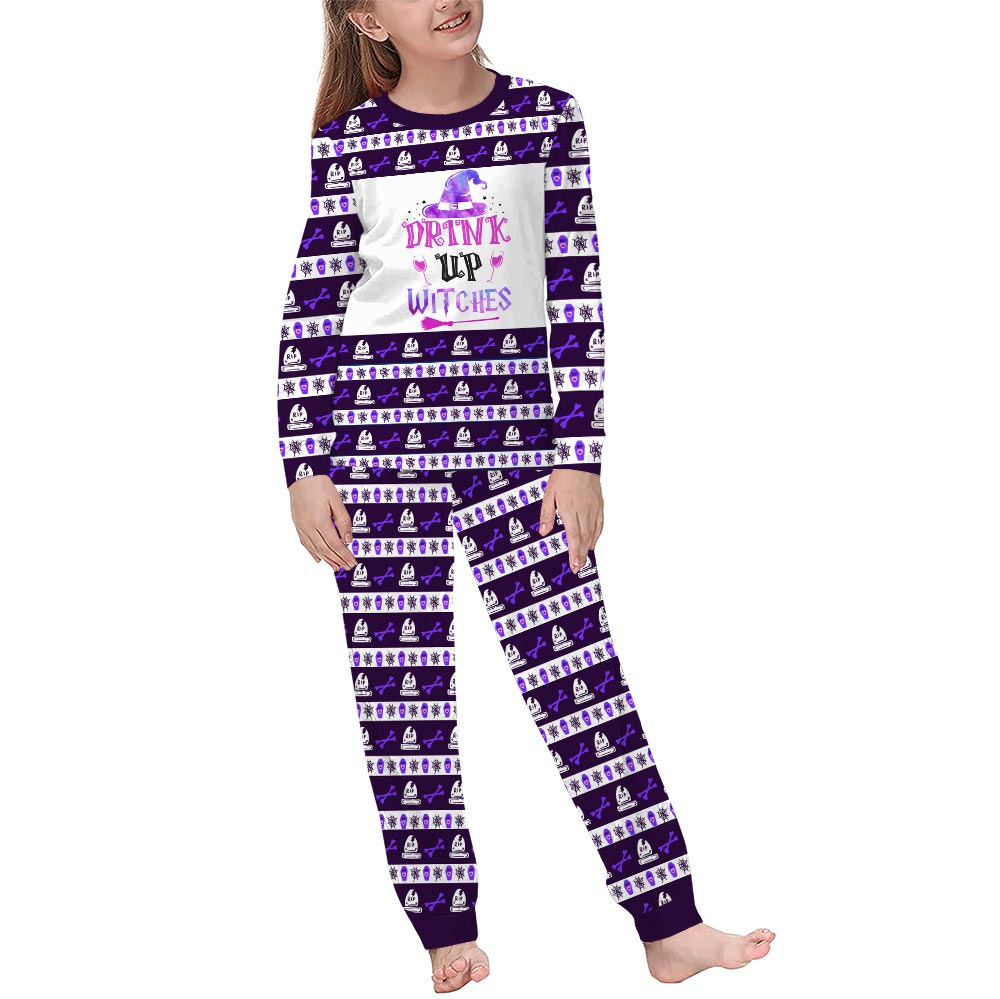 Drink Up Witches Halloween Matching Pjs For Family