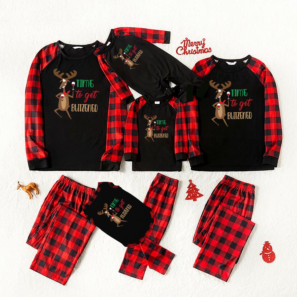 Funny Reindeer Christmas Pajamas Get Blitzened Funny Reindeer Christmas Pajamas Get Blitzened