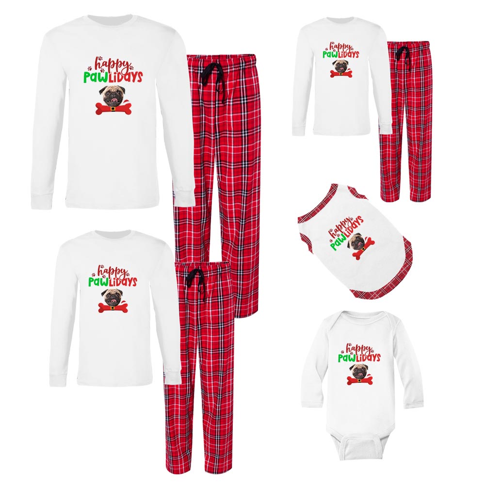 Custom Face Christmas Pajamas For Dog Lovers Cotton Custom Face Christmas Pajamas For Dog Lovers Cotton