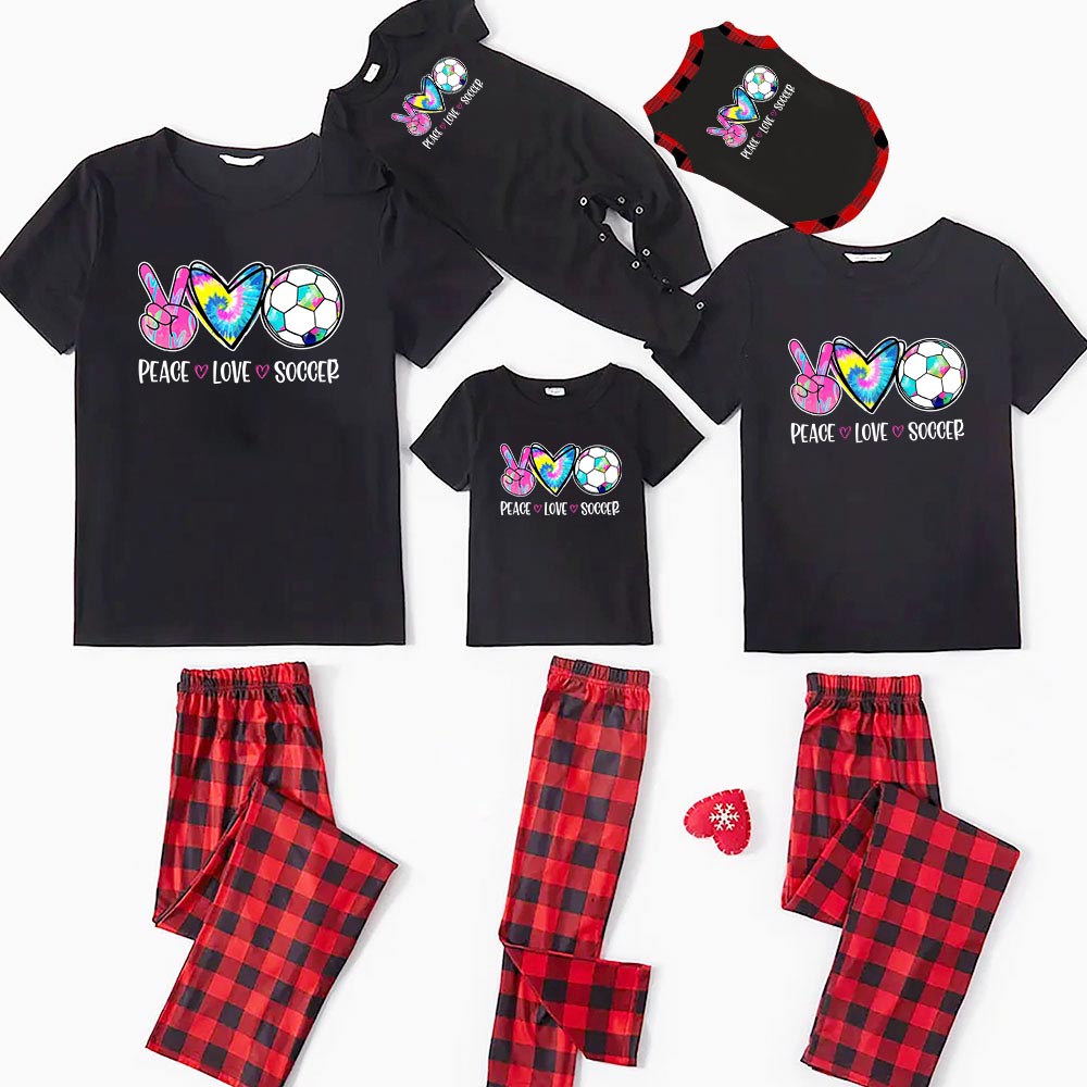 Soccer Ball Pajamas For Christmas Short Sleeves Soccer Ball Pajamas For Christmas Short Sleeves