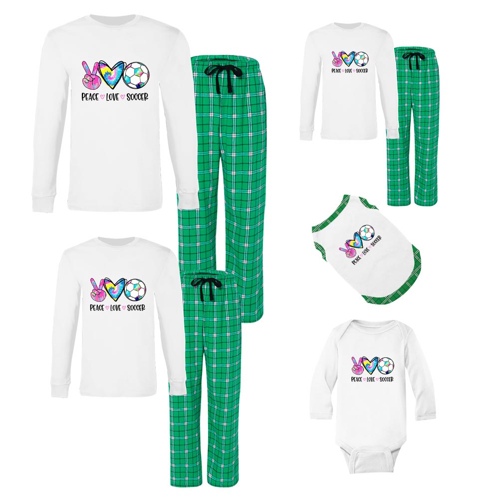 Christmas Soccer Team Pajamas For Adults And Kids Cotton Christmas Soccer Team Pajamas For Adults And Kids Cotton