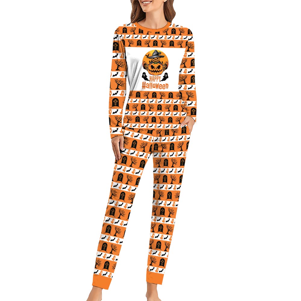 Happy Halloween Spooky Pumpkin Pajamas For Family Happy Halloween Spooky Pumpkin Pajamas For Family