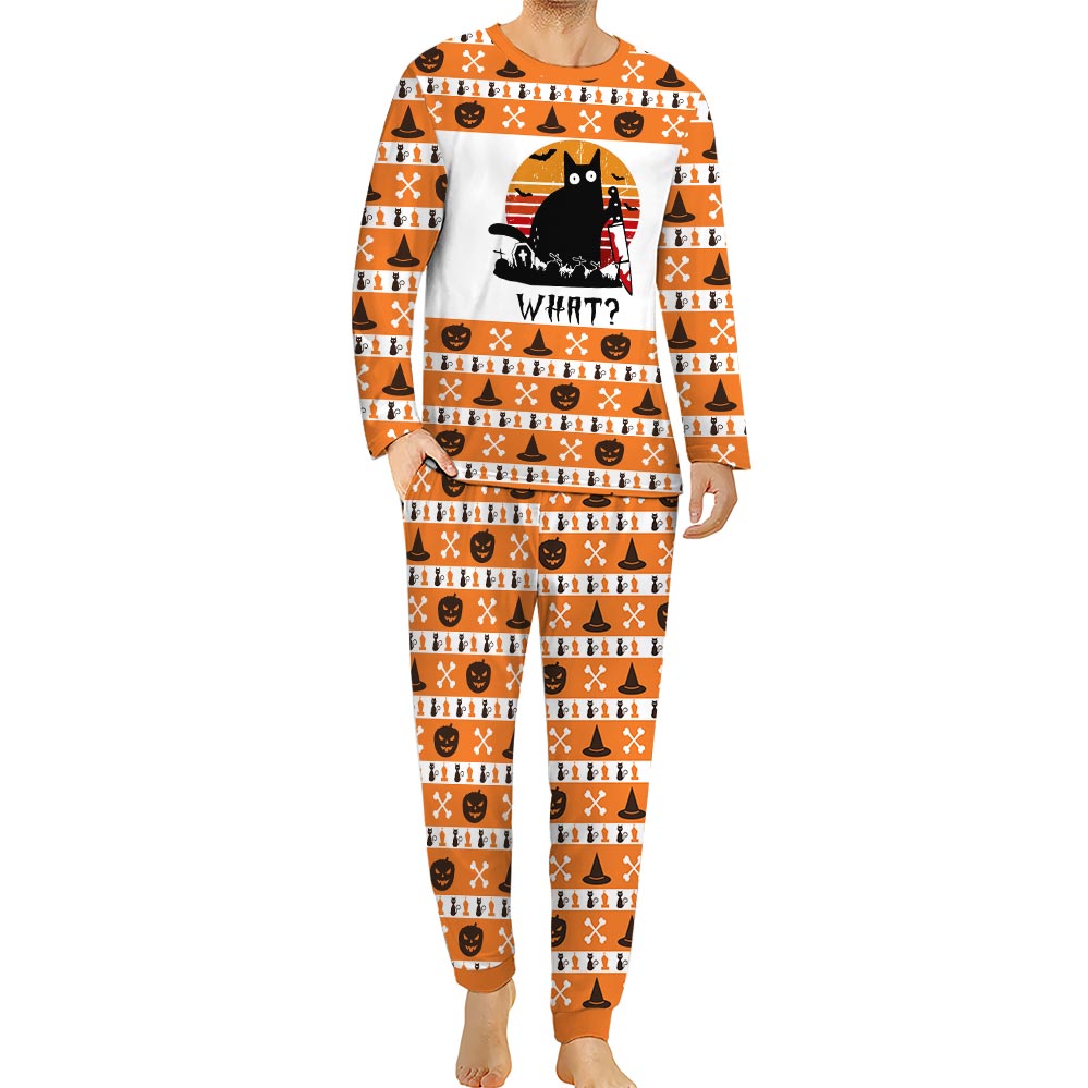 Black Cat Matching Family Pajamas Halloween Theme Black Cat Matching Family Pajamas Halloween Theme