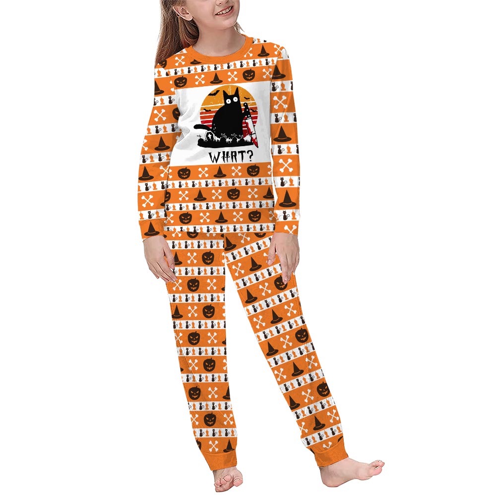 Black Cat Matching Family Pajamas Halloween Theme Black Cat Matching Family Pajamas Halloween Theme