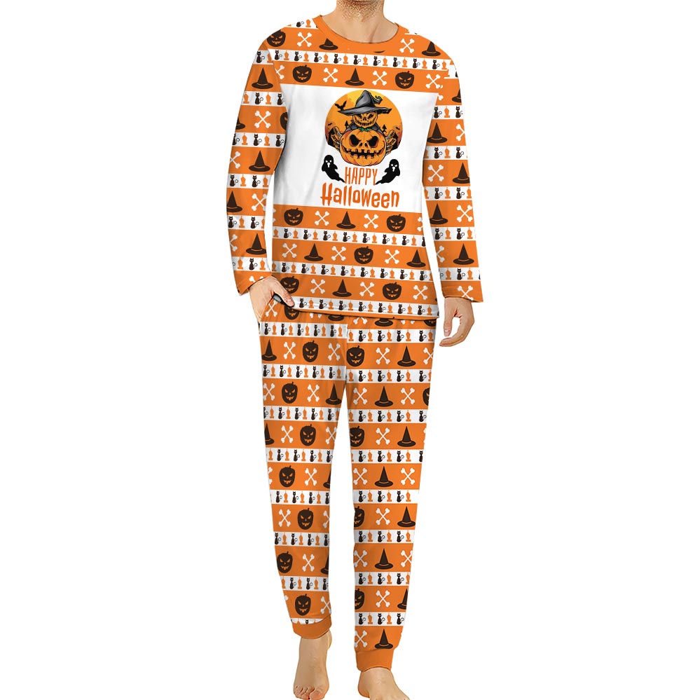 Happy Halloween Pumpkin Ghost Pajamas Set Happy Halloween Pumpkin Ghost Pajamas Set