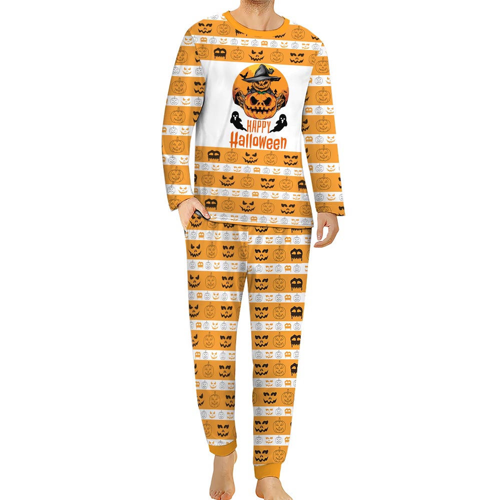 Happy Halloween Matching Family Pajamas With Dog Happy Halloween Matching Family Pajamas With Dog