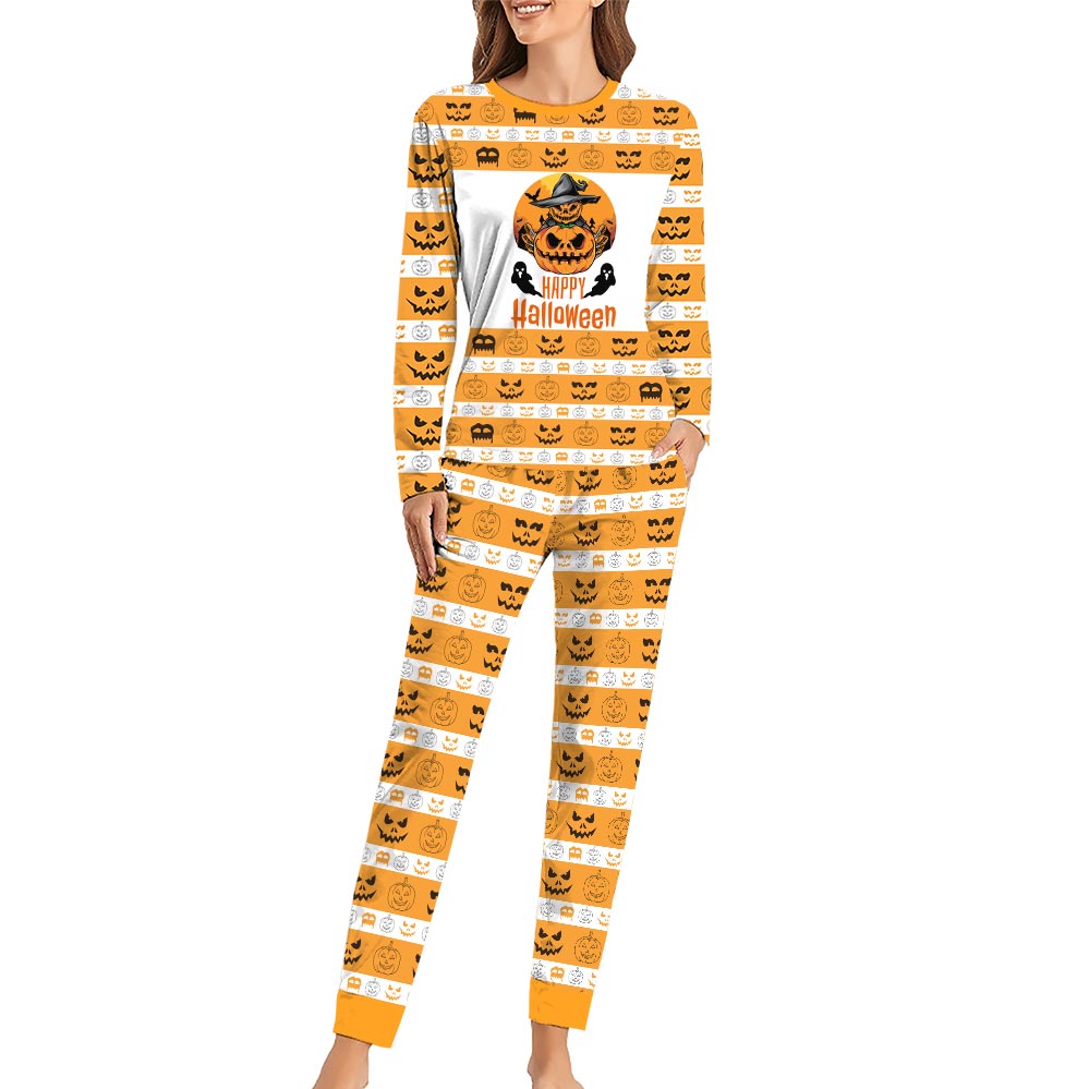 Happy Halloween Matching Family Pajamas With Dog Happy Halloween Matching Family Pajamas With Dog