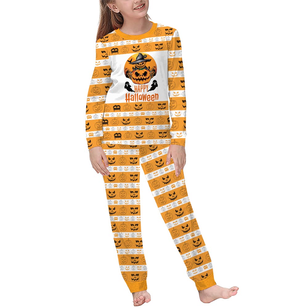 Happy Halloween Matching Family Pajamas With Dog Happy Halloween Matching Family Pajamas With Dog