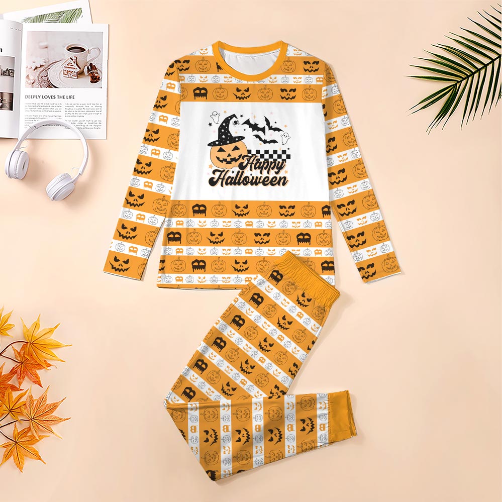 Happy Halloween Pumpkin Matching Family Pjs Happy Halloween Pumpkin Matching Family Pjs