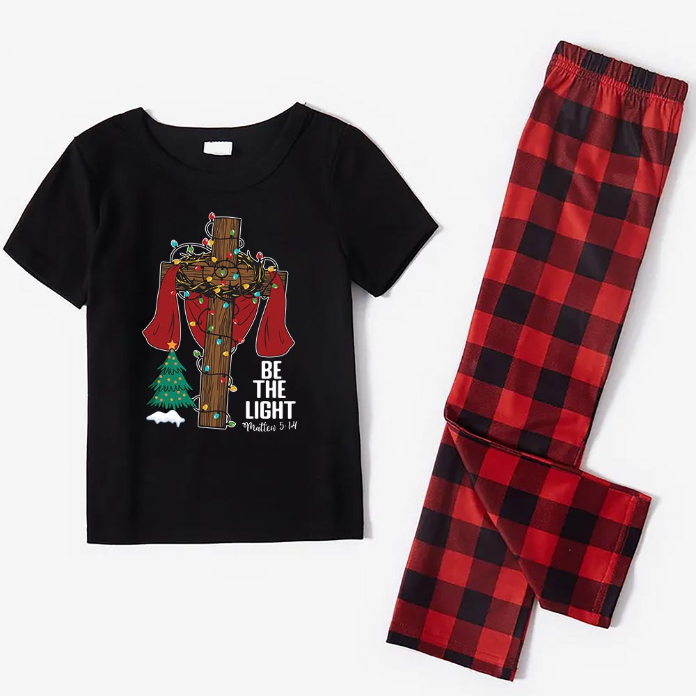 Matching Family Christmas Cross Jesus Pajamas Short Sleeves Matching Family Christmas Cross Jesus Pajamas Short Sleeves