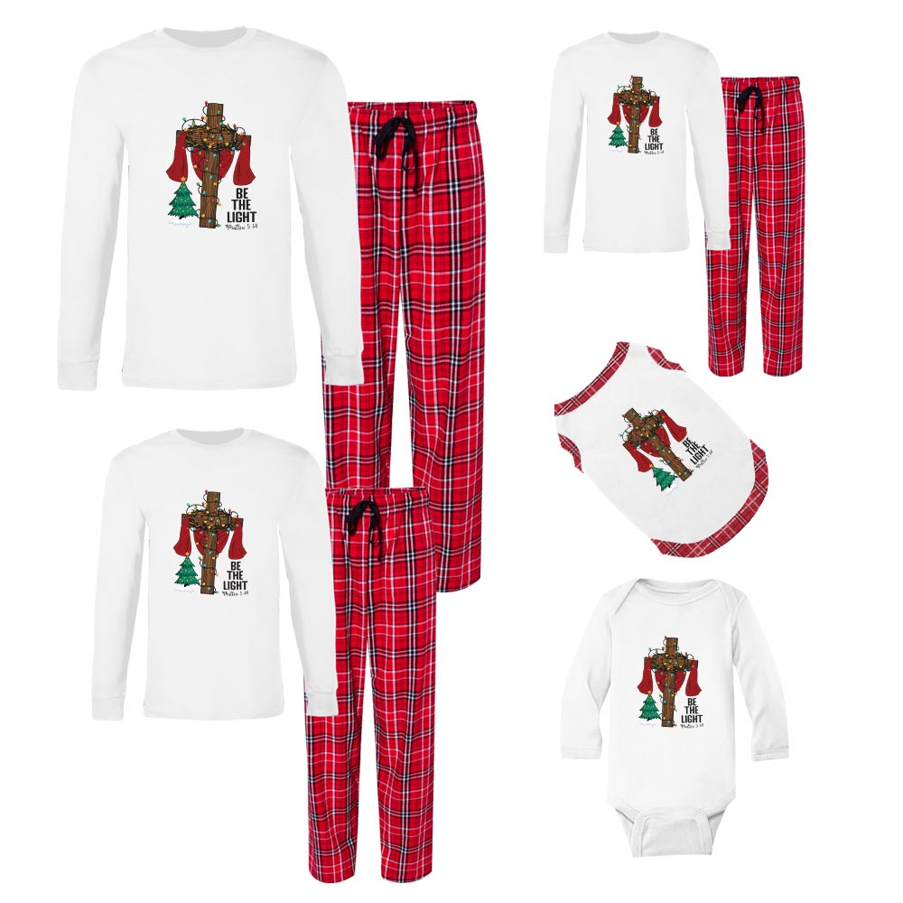 Believe Jesus Cross Cotton Pajamas Matching Family Believe Jesus Cross Cotton Pajamas Matching Family