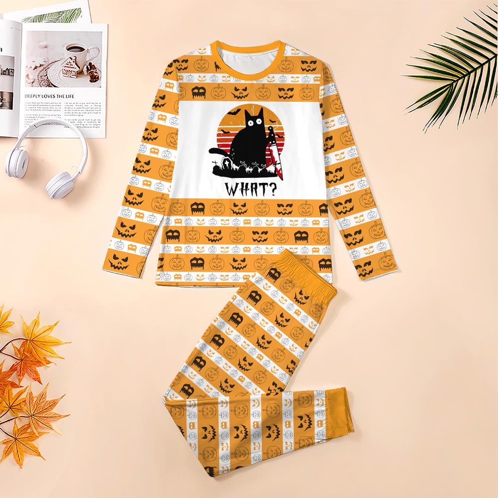 What Black Cat Dog And Owner Halloween Pajamas What Black Cat Dog And Owner Halloween Pajamas