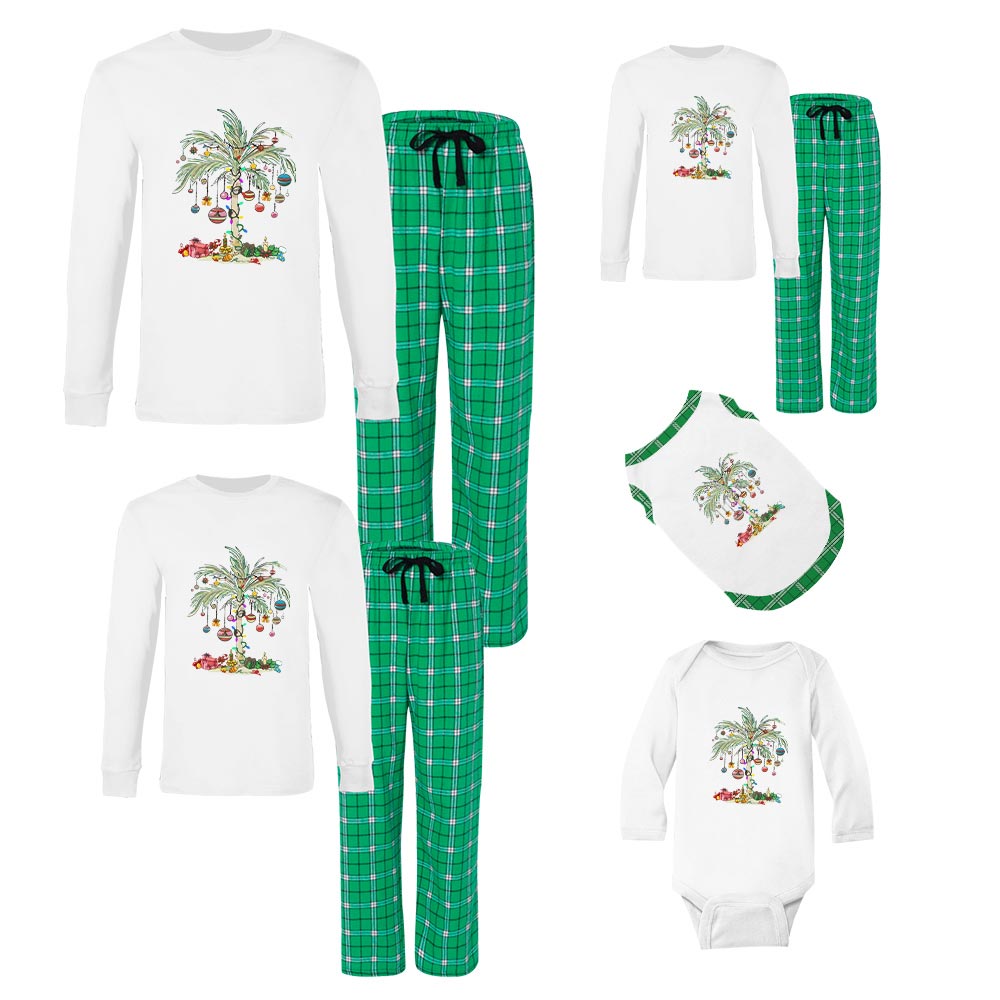 Tropical Matching Christmas Jammies Cotton Tropical Matching Christmas Jammies Cotton