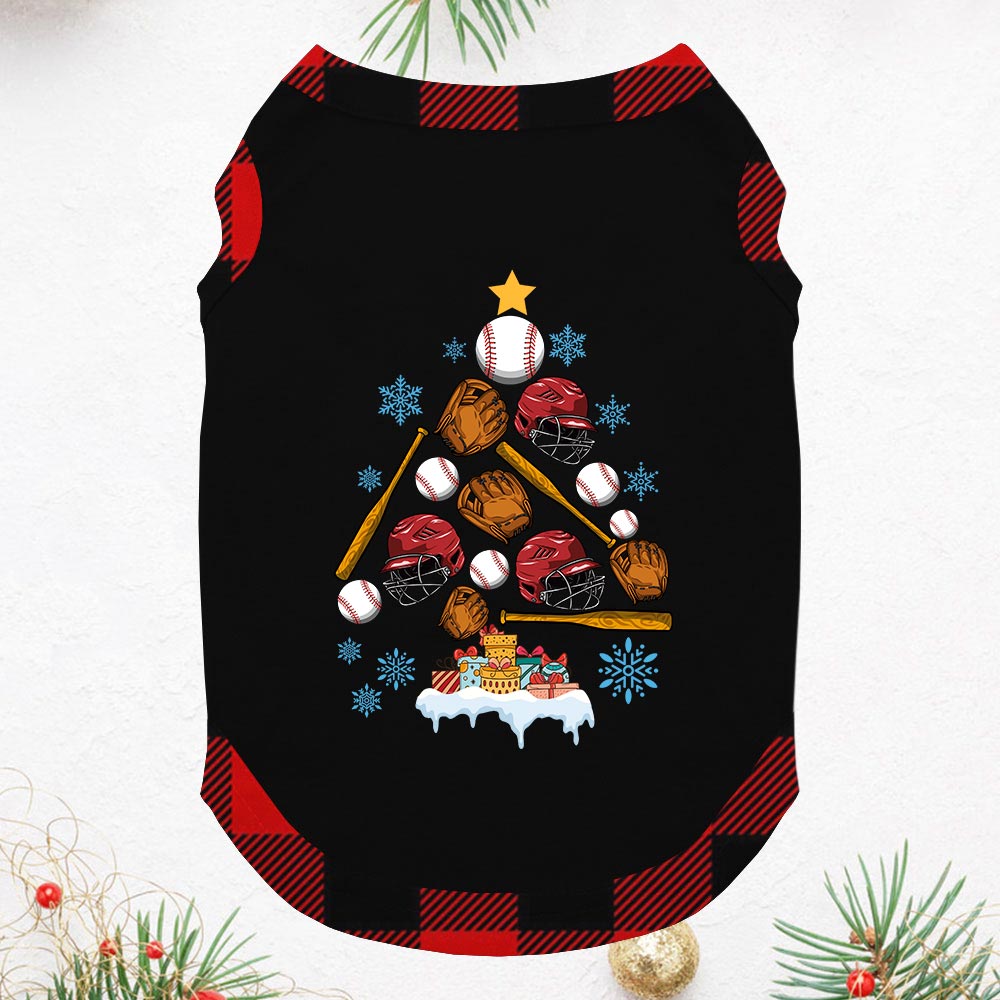 Baseball Christmas Tree Top And Bottom Short Sleeves Baseball Christmas Tree Top And Bottom Short Sleeves