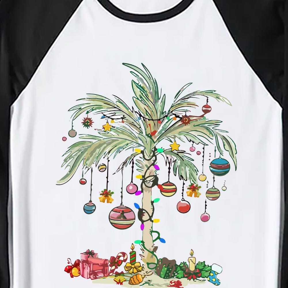 Tropical Matching Palm Tree Christmas Pajamas