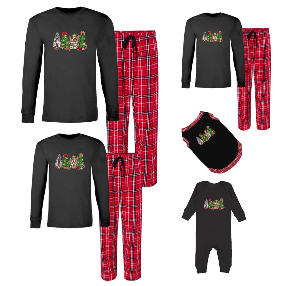 Baseball Family Xmas Pajamas 100% Cotton Baseball Family Xmas Pajamas 100% Cotton