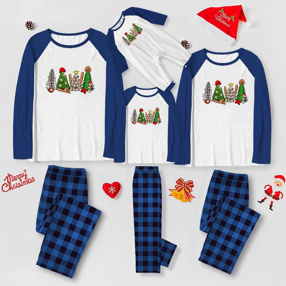 Matching Baseball Christmas Pajama Sets Matching Baseball Christmas Pajama Sets