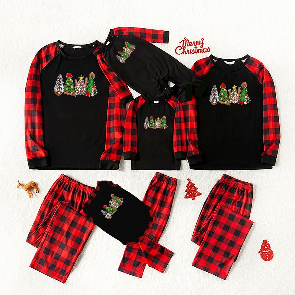 Matching Baseball Christmas Pajama Sets Matching Baseball Christmas Pajama Sets