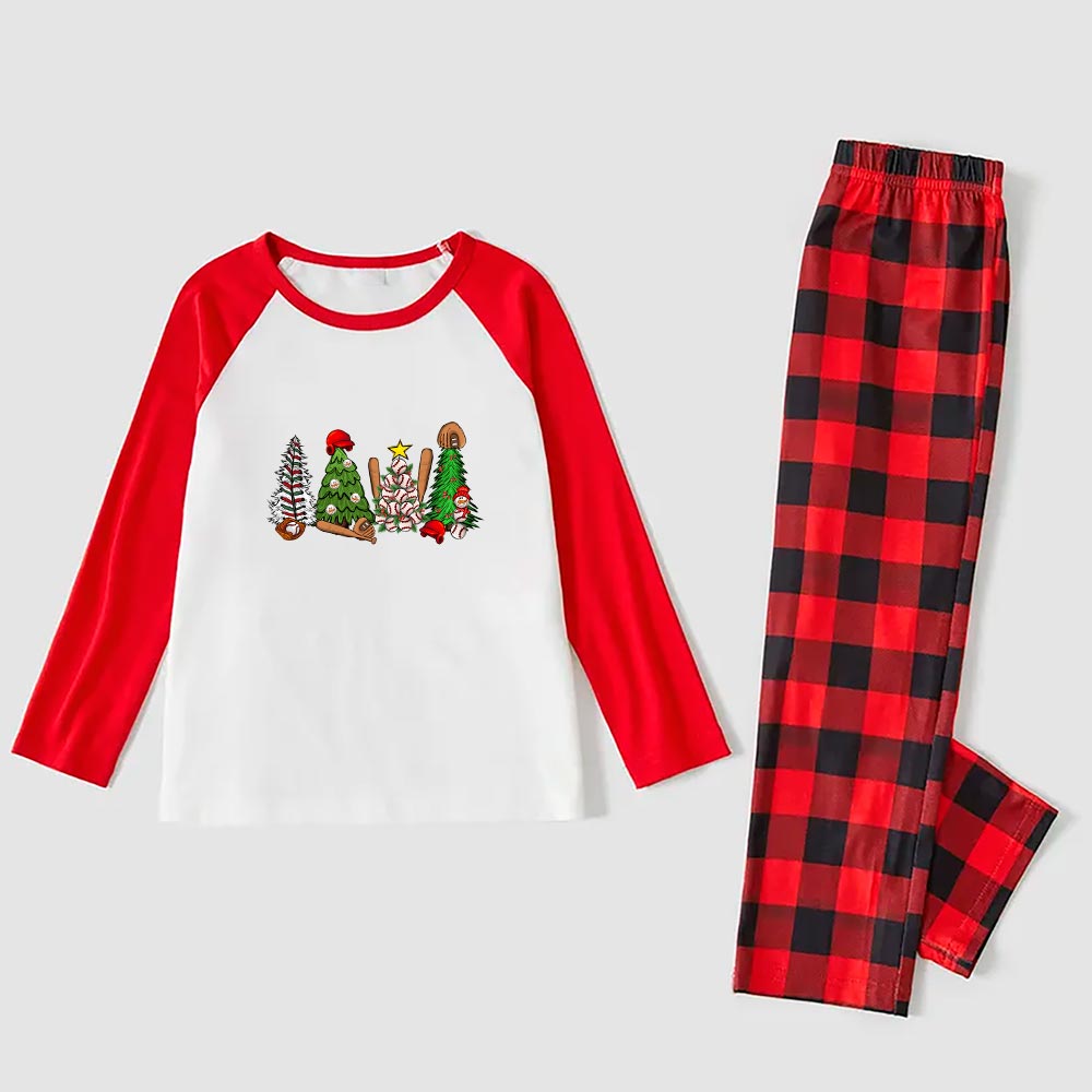 Matching Baseball Christmas Pajama Sets Matching Baseball Christmas Pajama Sets