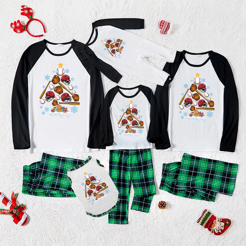Funny Baseball Matching Christmas Pj Funny Baseball Matching Christmas Pj