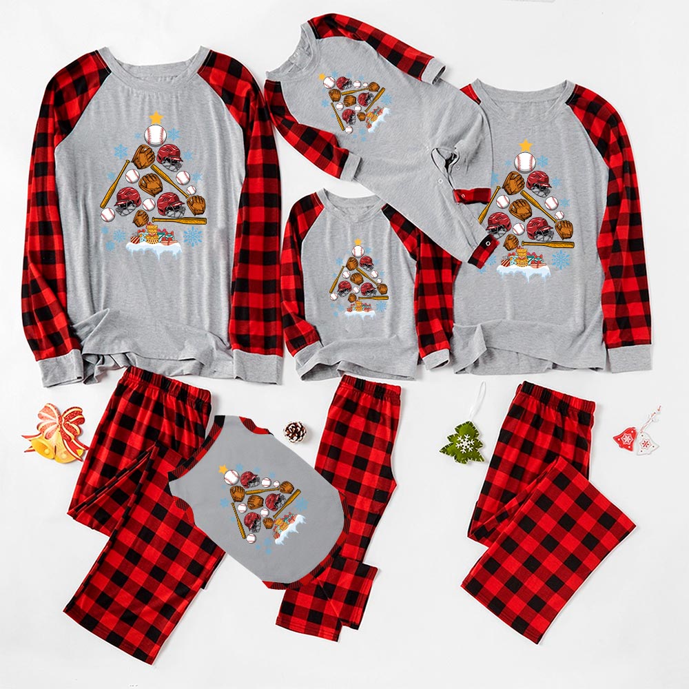 Funny Baseball Matching Christmas Pj Funny Baseball Matching Christmas Pj