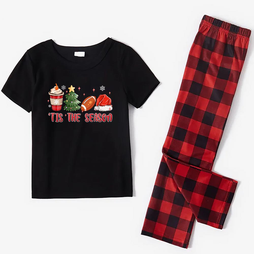 American Football Christmas Pajamas Whole Family Short Sleeves American Football Christmas Pajamas Whole Family Short Sleeves