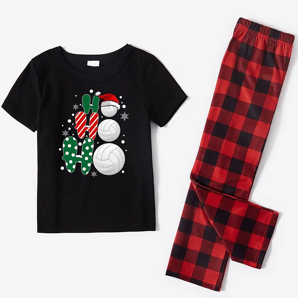 Volleyball Theme Christmas Pajamas For Family Short Sleeves Volleyball Theme Christmas Pajamas For Family Short Sleeves