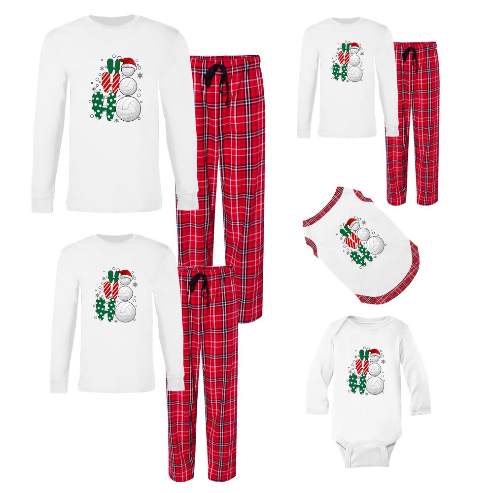 Funny Volleyball Matching Family Christmas Pjs Cotton Funny Volleyball Matching Family Christmas Pjs Cotton
