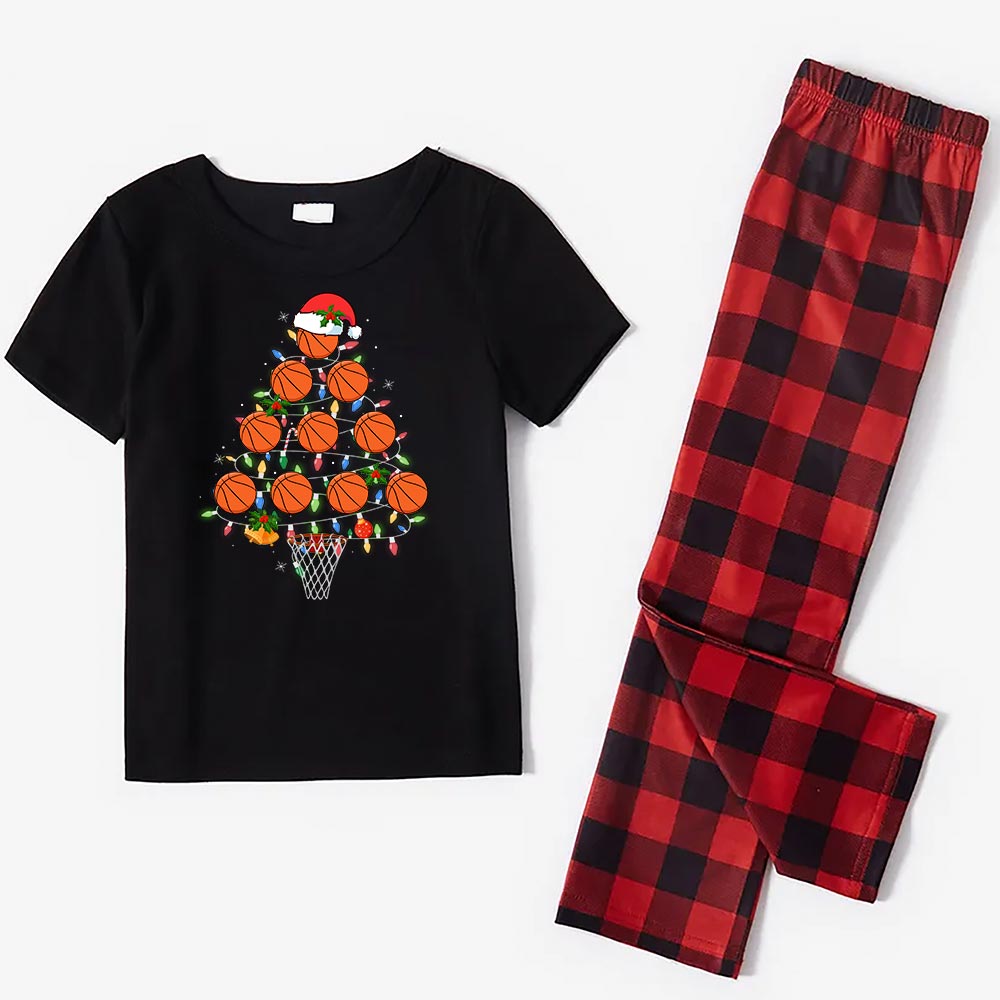 Basketball Family Christmas Pajamas Short-Sleeve Basketball Family Christmas Pajamas Short-Sleeve