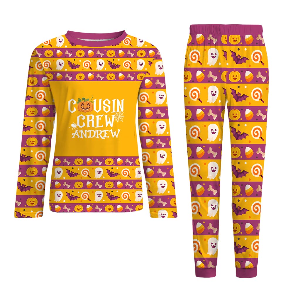 Customized Name Cousin Crew Halloween Pajamas Customized Name Cousin Crew Halloween Pajamas
