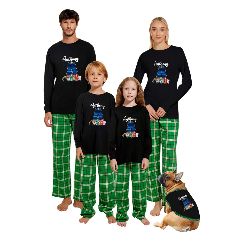Unique Personalized Jesus Nativity Christmas Jammies Cotton Unique Personalized Jesus Nativity Christmas Jammies Cotton