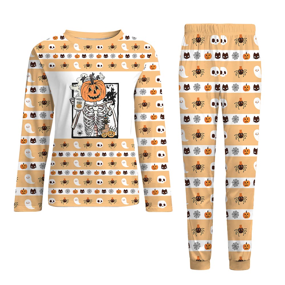 Spooky Skeleton Dog And Owner Halloween Pajamas Spooky Skeleton Dog And Owner Halloween Pajamas