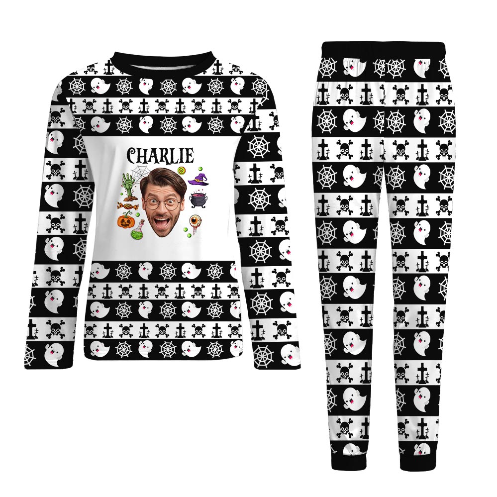 Custom Face And Name Matching Halloween Jammies Family Custom Face And Name Matching Halloween Jammies Family