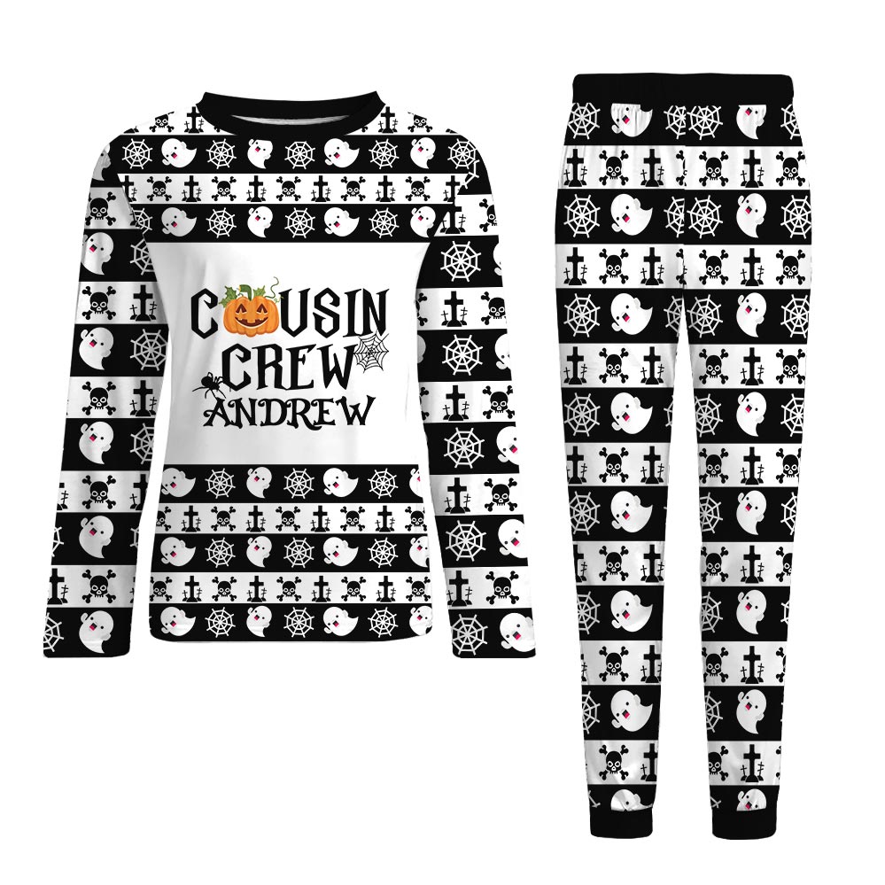 Personalized Name Cousin Crew Halloween Pajamas Family Personalized Name Cousin Crew Halloween Pajamas Family