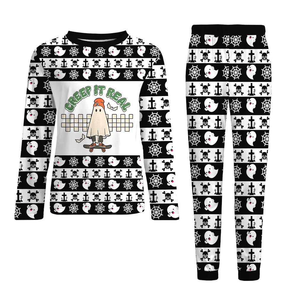 Creep It Real Ghost Halloween Pajamas For Family Creep It Real Ghost Halloween Pajamas For Family