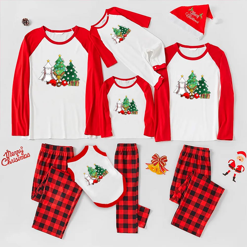 Festive Baseball Christmas Pajamas For All Ages Festive Baseball Christmas Pajamas For All Ages