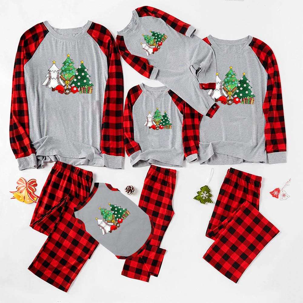 Festive Baseball Christmas Pajamas For All Ages Festive Baseball Christmas Pajamas For All Ages