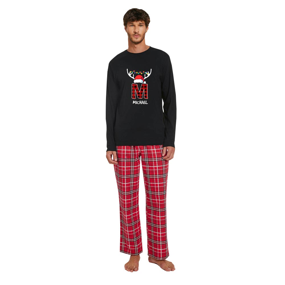 Personalized Monogram Christmas Family Pajamas Cotton Personalized Monogram Christmas Family Pajamas Cotton