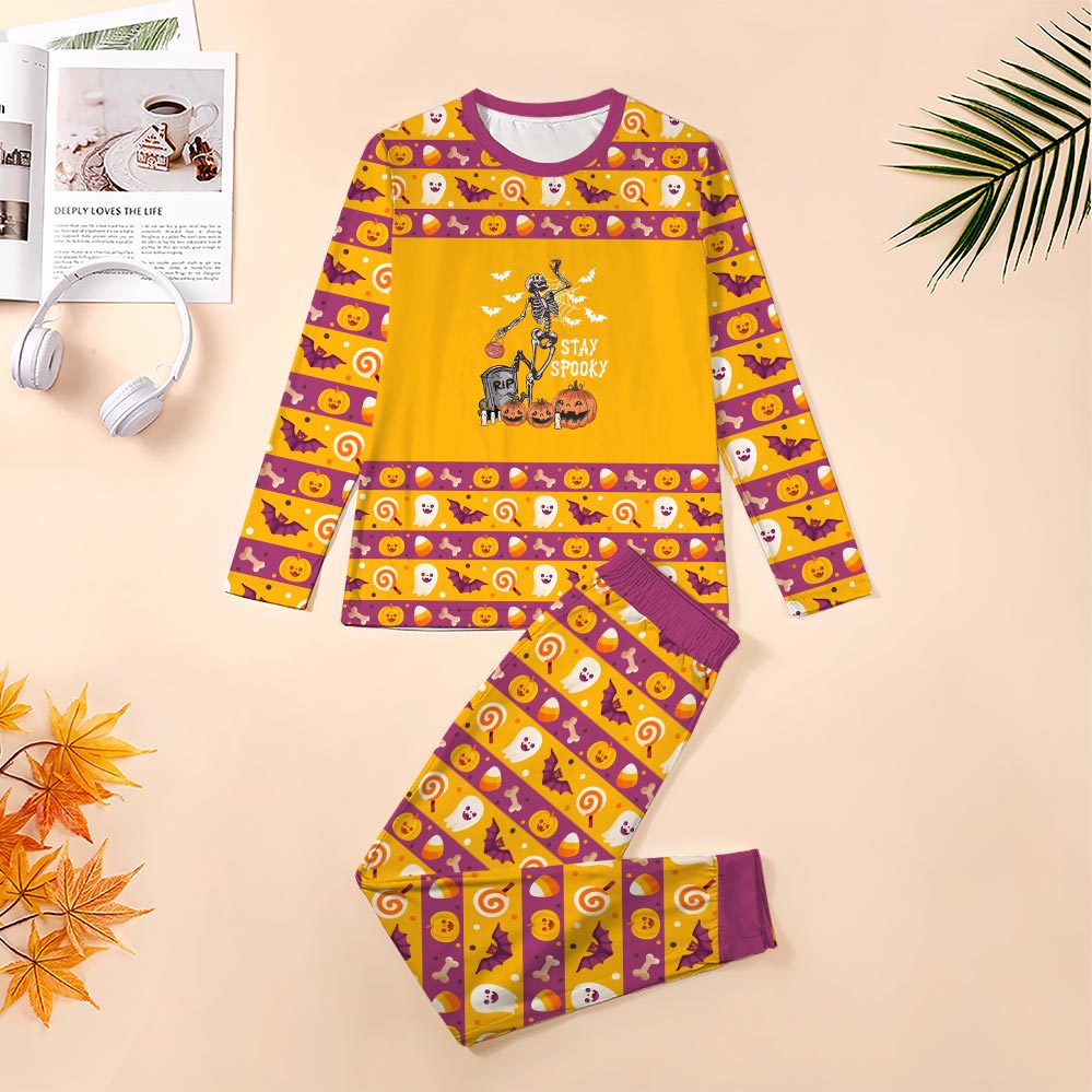 Stay Spooky Dog And Owner Halloween Pajamas Stay Spooky Dog And Owner Halloween Pajamas