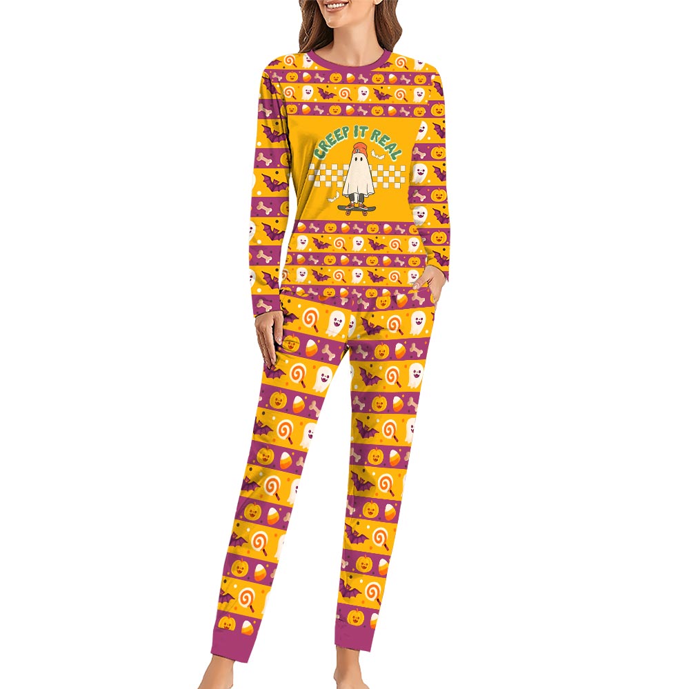 Creep It Real Matching Halloween Pajamas With Dog Creep It Real Matching Halloween Pajamas With Dog