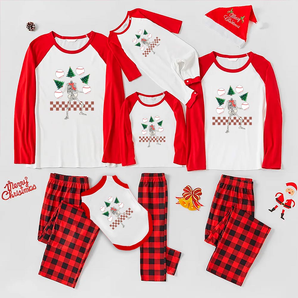 Unique Matching Christmas Outfits Skeleton Playing Baseball Unique Matching Christmas Outfits Skeleton Playing Baseball