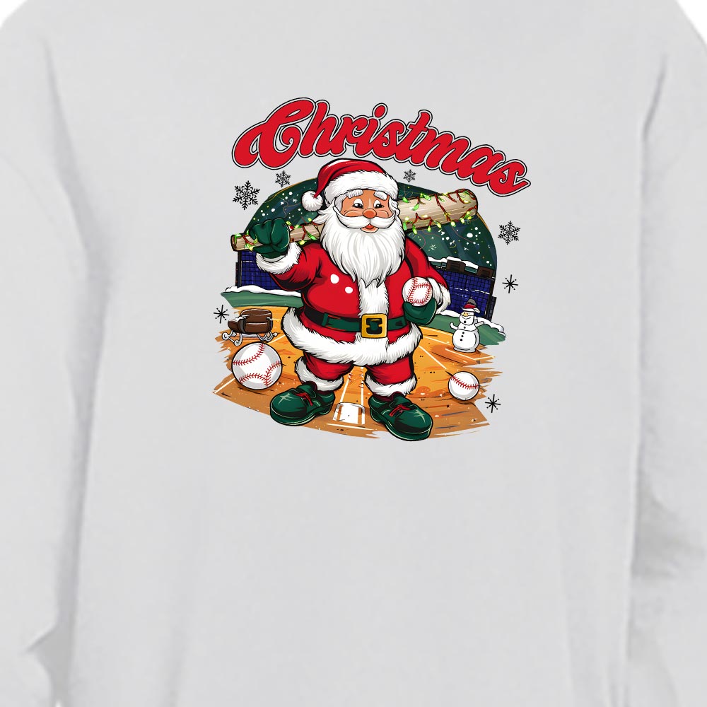 Santa Baseball Family Christmas Pjs Cotton