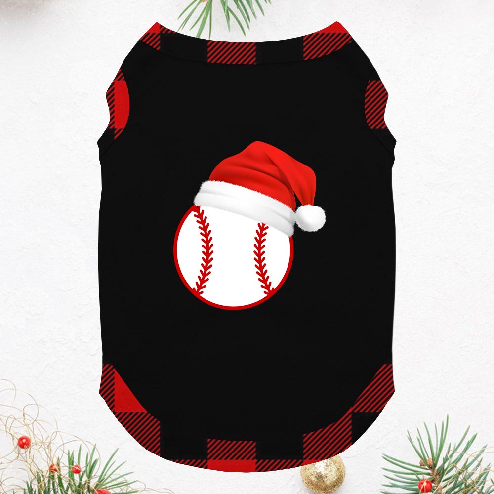 Christmas Baseball Top And Bottom Plaid Short Sleeves Christmas Baseball Top And Bottom Plaid Short Sleeves